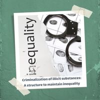 A stylized photo showing the title of this post: Criminalization of illicit substances – A structure to maintain inequality